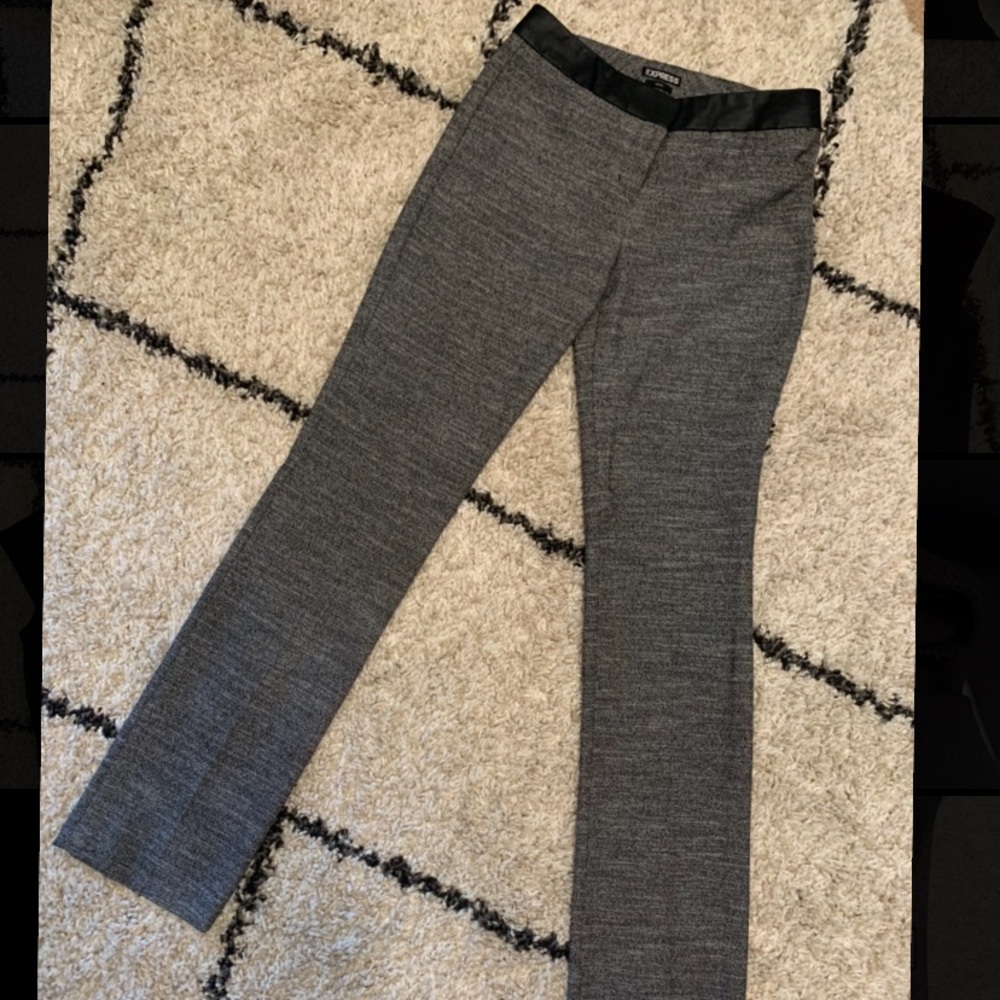 Express black and gray slacks